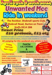 Ride In Weekend April 19th & 20th 2024