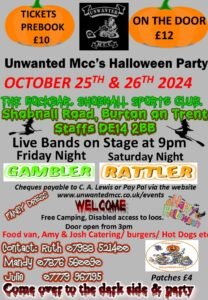 Halloween Party October 25th & 26th 2024